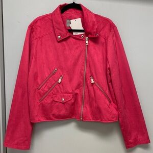 Asos Women’s Faux Suede Hot Pink Jacket